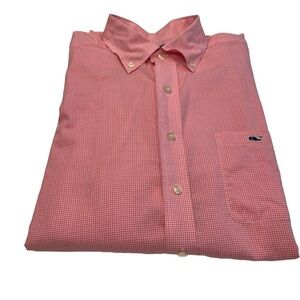 Vineyard Vines Men’s Button Down Shirt  Classic Fit Tucker Pink Check Sz XL